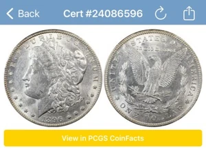 1896-O Better Date Morgan $ PCGS AU-58 Perfect for Everyman Registry Set #3817 - Picture 1 of 8