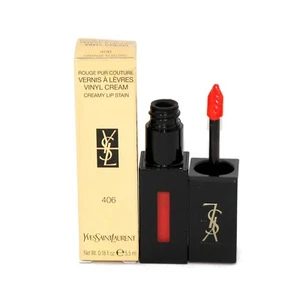 YSL ROUGE PUR COUTURE VERNIS A LEVRES VINYL CREAM CREAMY STAIN 5.5ML #406 (T) - Picture 1 of 1