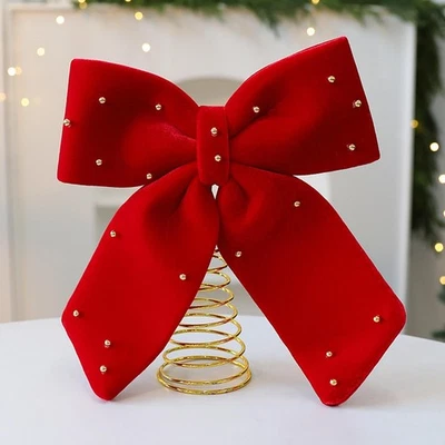 Christmas Tree Topper Bowknot Xmas Decor for Party Restaurant Shopping Mall - Image 1 of 4