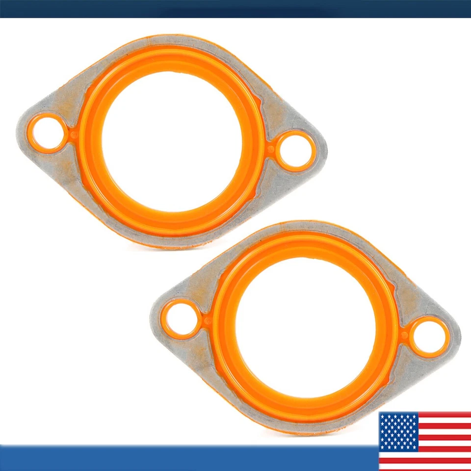 2PARA CHEVY TERMOSTATO CARCASA AGUA CUELLO SALIDA ALUMINIO SILICONA JUNTA sbc bbc Foto 1 de 4