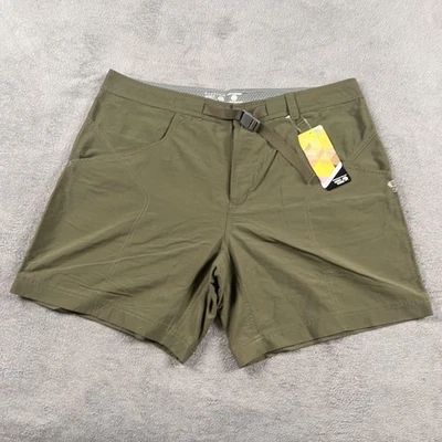 Mountain Hardwear Canyon Shorts Mens 36 Green Hiking Outdoor Belted Nylon UPF 50 - Image 1 of 4