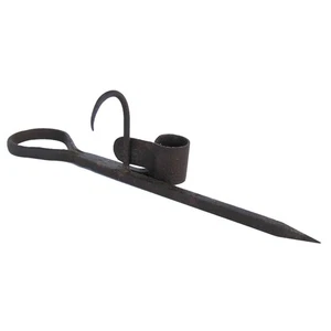 Hand Forged Iron Sticking Tommy Miner Candle Stick Miners Mining Tool Artifact - Picture 1 of 1