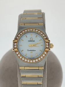 OMEGA Constellation Quartz QZ SS YG 23mm Diamond silver 202503MOH - Picture 1 of 5