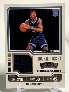 GG Jackson II RC Rookie Ticket Patch 2023-2024 Contenders #RTS-GG Grizzlies - Bild 1 von 3