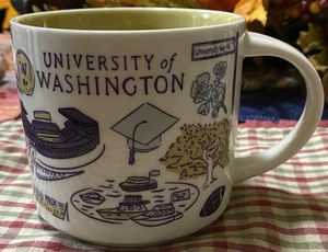 Tazza da collezione Starbucks UNIVERSITY OF WASHINGTON UW Been There Series 14 oz - Foto 1 di 7
