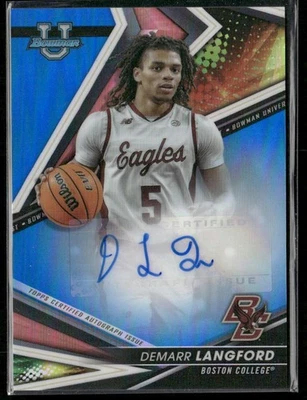 2023 Bowmans Best Demarr Langford Blue Auto /150 BOA-DLA - Image 1 of 2