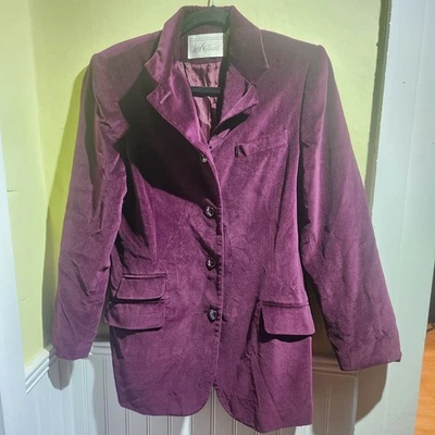 Blazer de terciopelo para mujer Lord & Taylor. Talla 8. Vintage.   Foto 1 de 4