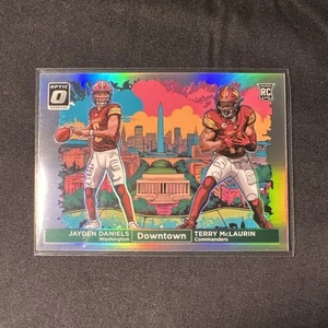 2024 Donruss Optic Downtown! #11 Jayden Daniels Terry McLaurin Dual Downtown - Picture 1 of 6