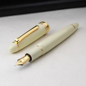 Sailor x Wancher Profit Large Ivory White & Gold Body 21K Gold Nib Fountain Pen - Picture 1 of 6
