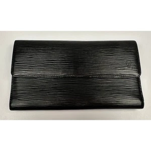 Cartera internacional Louis Vuitton Epi Porte Tresor en negro usada # - Imagen 1 de 7