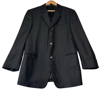 Donna Karan Blazer Womens 100% Wool Single Breasted Black Classic Blazer - Image 1 of 4