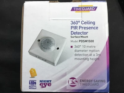Timeguard Surface ceiling Mounted 360° PIR motion Sensor Detector PDSM1500 - Image 1 of 4