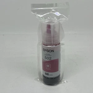 Epson 502 Magenta Eco Tank Ink Bottle Genuine Original Authentic EXP 11/2027 - Picture 1 of 3