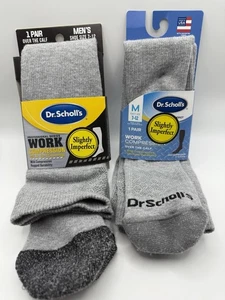 Dr. Scholls 2 PAIR Diabetes Work Compression Over the Calf Socks 7-12 GRAY - Picture 1 of 3