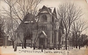 Huron South Dakota SD Congregational Church RPPC Real Photo Postcard - Picture 1 of 2