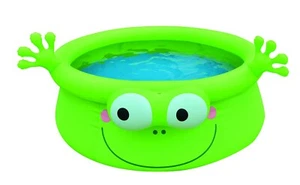 Piscina de rana Ø 175 x 62 cm piscina infantil rápida en diseño de rana piscina chapada  - Imagen 1 de 2