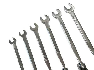 6 pc METRIC Flex Socket & Open Wrench Set 10mm - 19mm Automotive Tools Swivel - Picture 1 of 2