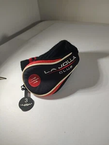 Golf Head Cover 3 Holz Farbe Schwarz & Rot mit Logo La Jolla - Bild 1 von 6