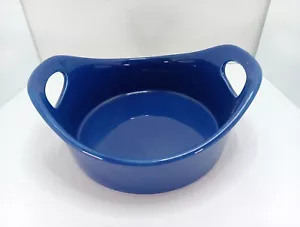 Rachael Ray Blue Two Handled 1.5 Quart Large Stoneware Bowl H016S 🥣 - Picture 1 of 4