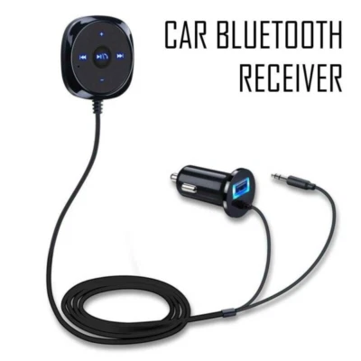 Bluetooth Audio Receiver Car MP3 Player AUX Adapter USB Charger FM Transmitter - Image 1 of 4