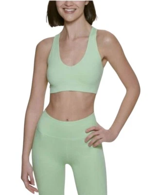 Calvin Klein Performance Womens Size S Green Ribbed Sports Bra NWOT - Image 1 of 4