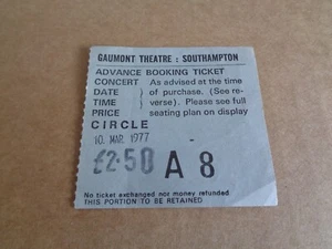 Black Sabbath 'Technical Ecstasy Tour' 1977 Gaumont, Southampton Concert Ticket - Imagen 1 de 1
