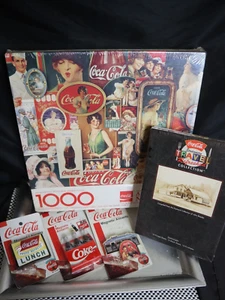Coca-Cola 80s 90s VTG Collectible Fridge Magnets Puzzle Postcard Set Lot Sealed - Picture 1 of 18