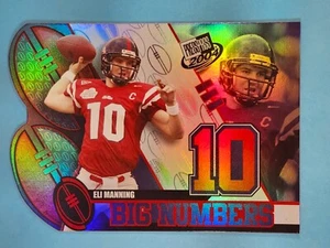 2004 Press Pass Big Numbers Checklist Die-Cut Eli Manning Ole Miss #33 🏈 - Picture 1 of 2