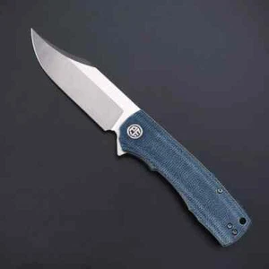 Petrified Fish Victor Blue micarta PFP03BMP - Picture 1 of 2