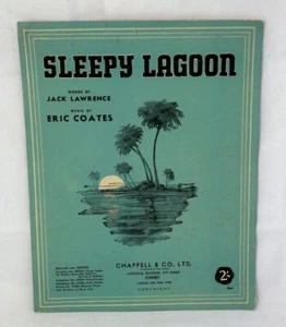 Sleepy Lagoon 1940 Sheet Music Jack Lawrence Eric Coates Australian Print Vintg - Picture 1 of 5