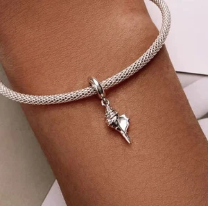 Charm Dangle Muschel 925 Silber Ozean - Anhänger für Pandora Armband - Bild 1 von 2