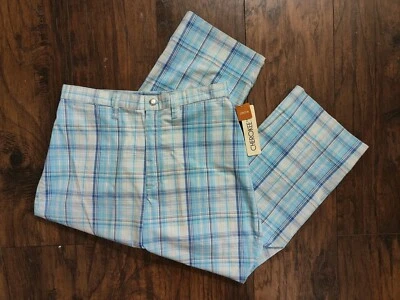 Pantalones a cuadros azul claro Cherokee para mujer talla 10. Cintura: 29 pulgadas Foto 1 de 2