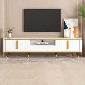 Minimalism TV Stand Open Storage Shelf for TVs Up To 85" Entertainment Center - Picture 1 of 11