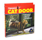 Transcat Cat Door Dog Flap Glass Fitting 4 Way Locking Clear Small Pet