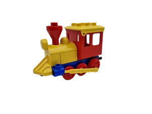Lego® Duplo Eisenbahn TRAIN 2x6 Zug Lokomotive Schiebelok ROT/GELB ZUG - Bild 1 von 1