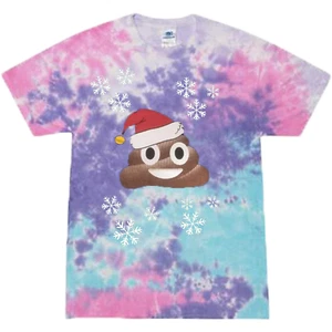Divertida Navidad Santa Caca Surtidos Colores TIRE CORBATA Lavada CAMISETA ADULTO S-3XL - Imagen 1 de 6