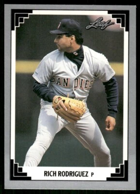 1991 Leaf #448 Rich Rodriguez - San Diego Padres - Rookie - Image 1 of 2