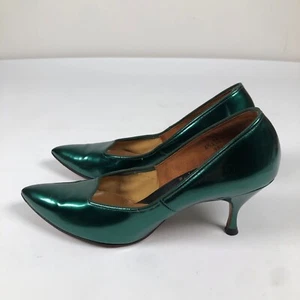 VTG Womens Size 6.5 Green Patent Leather Life Stride Pumps Heels Dress Shoes - Picture 1 of 11