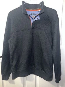 Orvis Sweater Mens Medium Gray 1/4 Zip Pullover Outdoor Long Sleeve - Picture 1 of 6