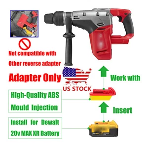 1x Adapter for DeWalt 20V Slide Li-Ion Battery to Power for Milwaukee M18 Tools - Picture 1 of 8