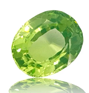 Piedra preciosa suelta corte ovalado 3,40 quilates peridoto verde oliva certificado natural AG 142 - Imagen 1 de 5
