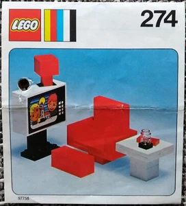 LEGO City - Color T.V. and Chair - 274 - solo instrucciones de construcción - Instrucciones - ¡EXCELENTE! - Imagen 1 de 3