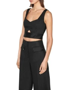 Cue Bustier Crop Black Size 6 - BNWT - Picture 1 of 2