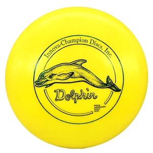 INNOVA Dolphin Disc Golf Disc 150g Yellow Green Foil PFN VTG EXTREMELY RARE HTF - Picture 1 of 4
