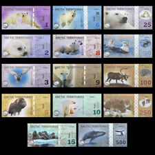 14pcs/set Arctic Territorise Plastic Banknotes Polar Bear Arctic Animals Notes