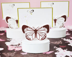 Wooden Butterfly Wedding Favor Boxes Place Card Holders