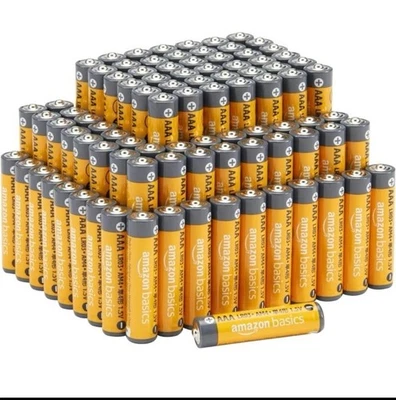 25 Amazon Basics AAA Alkaline High-Performance Batteries 1.5 Volt 10-Year Shelf - Image 1 of 2