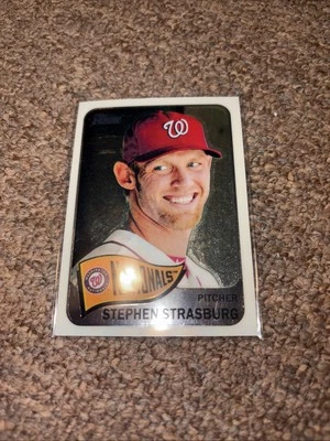 Stephen Strasburg 2014 Topps Heritage Chrome 856/999 #470 Nationals - Image 1 of 3