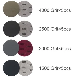 Reliable 3 Inch Wet/Dry Sandpaper Discs 20 Pack (1500 2000 2500 4000 Grit) - Picture 1 of 8
