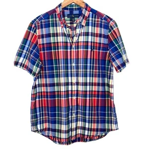 Ralph Lauren Boys Cotton Madras Plaid Button Up Shirt Size XL - Picture 1 of 9